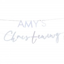 Christening Customisable Bunting Banner