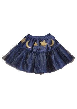 Navy Velvet Sparkle Wizardess Fancy Dress Tutu Girl's Costumes 5-7 Years