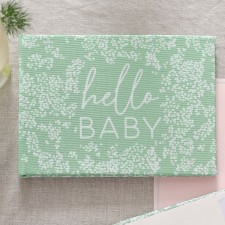 Floral Baby Shower Hello Baby Photo Album & Guest Book