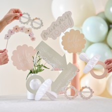 Floral Baby Shower Photo Props 10 pk