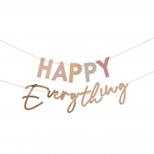 Gold Foiled Happy Everything Bunting Banners 2 pk