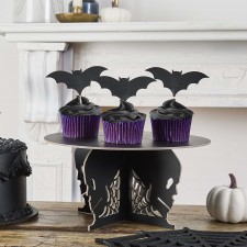 Halloween Bat Creepy Chic Cupcake Cake Toppers 12 pk
