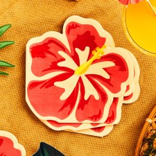 Hawaiian Luau Tropical Flower Aloha! Lunch Napkins 16.5cm x 16.5cm 16 pk