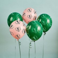 Hawaiian Luau Tropical Leaf Aloha! Latex Balloons 30cm 5 pk