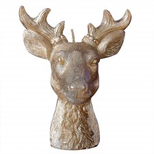 Christmas Gold Stag Merry & Bright Candle 16.4cm x 13.8cm