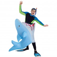 Man-Eating Shark Morph Men's Costume 