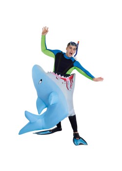 Man-Eating Shark Morph Men's Costume 