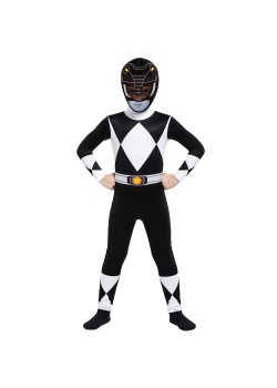Black Mighty Morphin Boy's Costumes 4-6 years