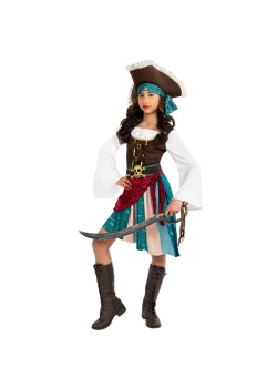 Pirate Captain Boho Girl's Costumes 12-14 Years