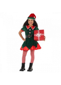 Green Workshop Elf Girl's Costume 6-8 Years Green Workshop Elf Girl's Costume 6-8 Years