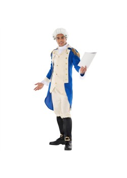 Blue George Washington Men's Costumes XL