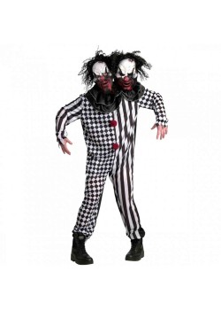 2 Headed Clown Morph Men's Costume 