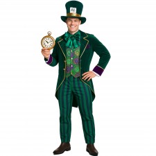 Green Tea Party Hatter Suit Men's Costumes Large