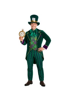 Green Tea Party Hatter Suit Men's Costumes XL
