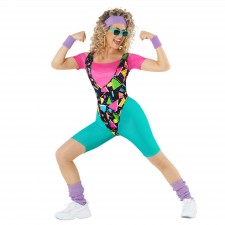 80s Aerobics Bright Women's Costumes Size 12-14