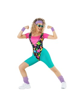 80s Aerobics Bright Women's Costumes Size 20-22