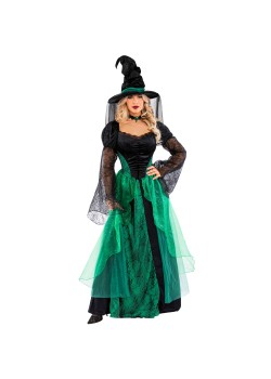 Green Enchanting Witch Women's Costumes Size 20-22