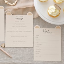 Teddy Bear Baby Shower Party Games 2 pk
