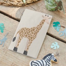 Giraffe Wild Jungle Lunch Napkins 16cm W x 16cm 16 pk