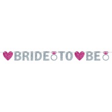 Bachelorette Bride To Be Glittered Illustrated Banner 3.6m