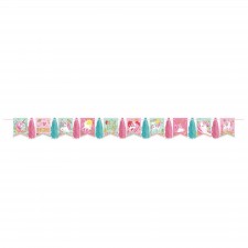 Magical Unicorn Party Decorations - Garland Glitter Pennant Tassel