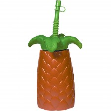 Hawaiian Luau Palm Tree Shaped Plastic Cup 16cm