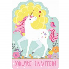 Magical Unicorn Postcard Invitations 8 pk