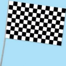 Black & White Checkered Flag 28cm x 43cm