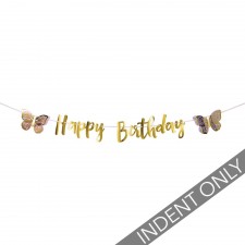 Butterfly Shimmer Letter Ribbon Banner