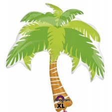 Hawaiian Luau Palm Tree Summer Scene Shaped Balloon 74cm x 83cm