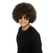 70s Funky Afro Wig, Adult - Brown