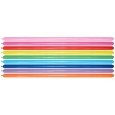 Fashion Multi Coloured 260T Modelling Latex Balloons 5cm x 150cm Pack of 50