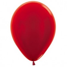 Metallic Red Teardrop Latex Balloons 30cm 100 pk