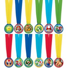 Super Mario Mini Medals Awards 12 pk