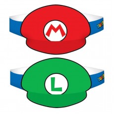 Super Mario Party Hats 8 pk Super Mario Party Hats 8 pk