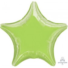 Metallic Lime Green Star Shaped Balloon 45cm