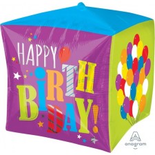 Happy Birthday! Balloons Cubez Shaped Balloon 38cm x 38cm