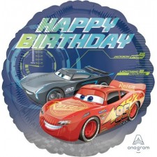 Happy Birthday Disney Cars 3 Round Foil Balloon 45cm