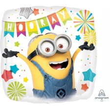 Minions Despicable Me Square Shaped Balloon 45cm