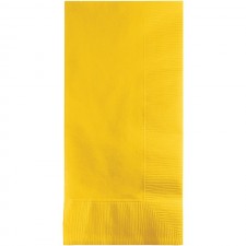 School Bus Yellow Dinner Napkins 40cm x 40cm 50 pk