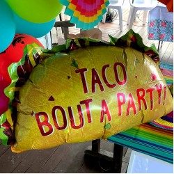 Mexican Fiesta Taco Party Shaped Balloon