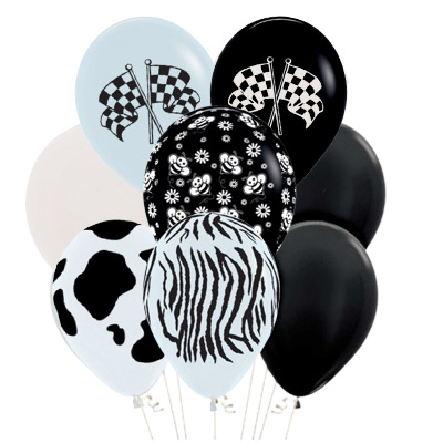 Black and White Balloons
