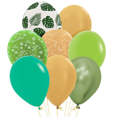 Green and Gold Balloons