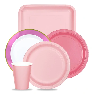  pink tableware
