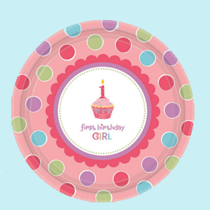 Sweet Cupcake 1st Birthday Boy Party Supplies